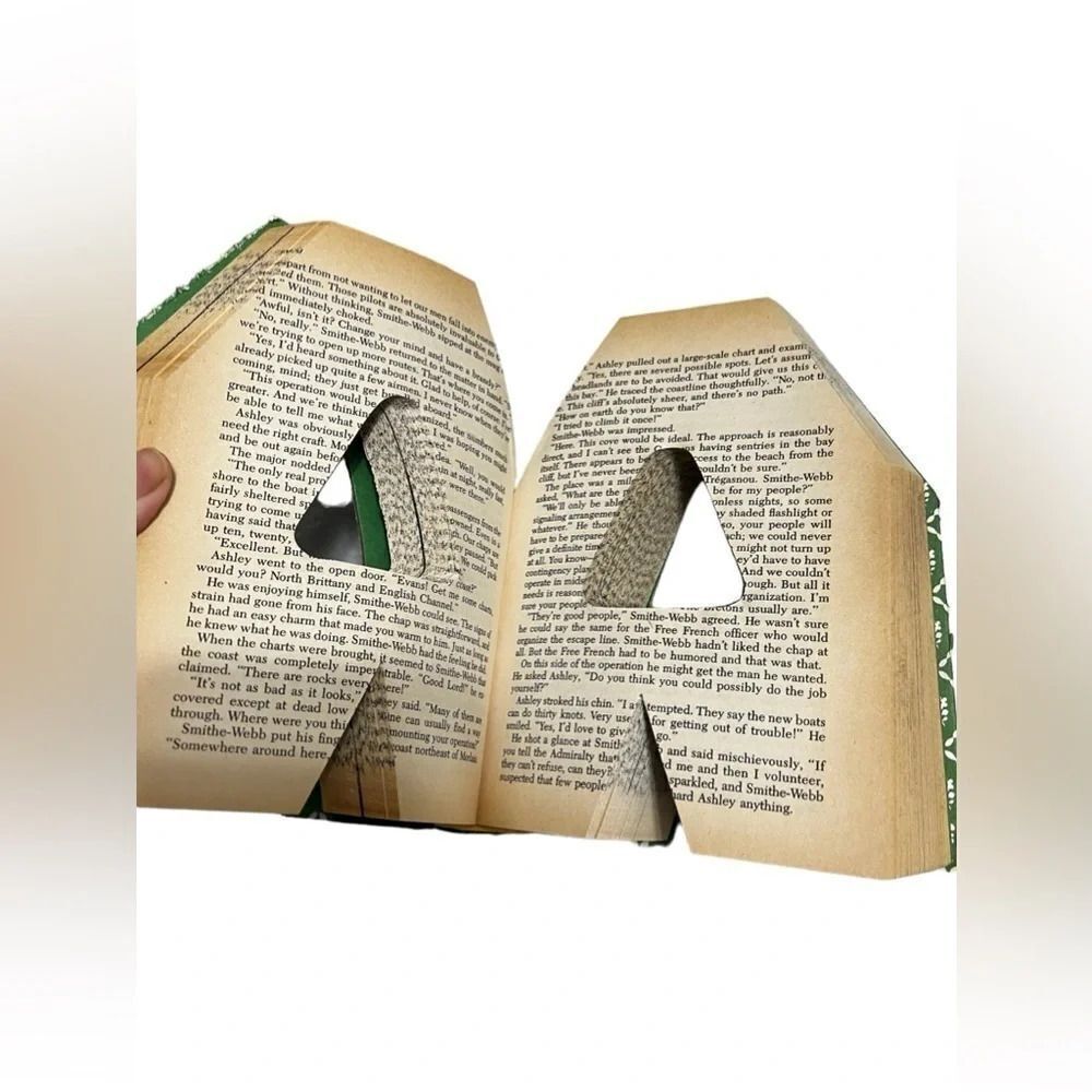 Vintage book in letter A bookend green blue - Picture 6 of 7